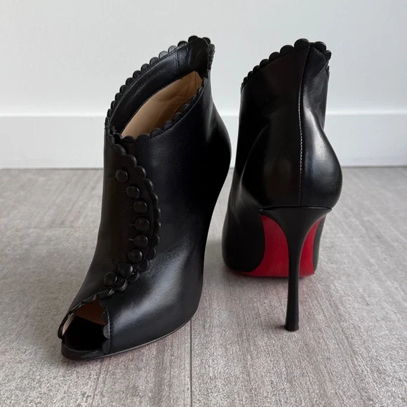 Black Christian Louboutin boots - Deguise 100 Nappa Shiny size 35 - Picture 1 of 15